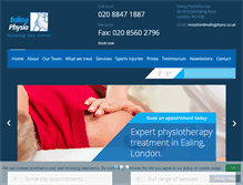 Tablet Screenshot of ealingphysio.co.uk